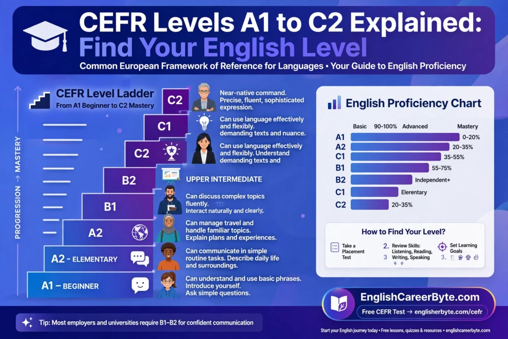 CEFR Levels A1 to C2 Explained: Find Your English Level SEO
