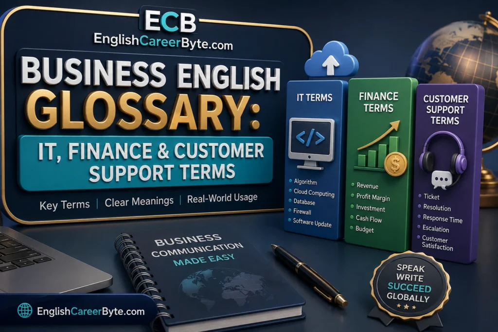 Business English Glossary: IT, Finance & Customer Support Terms | EnglishCareerByte