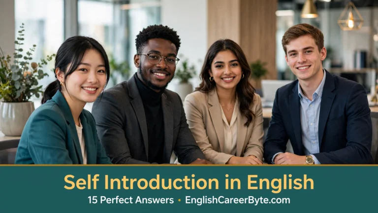 self introduction in english 15 perfect answers for job interview