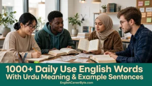 1000+ daily use english words with urdu meaning example sentences pdf